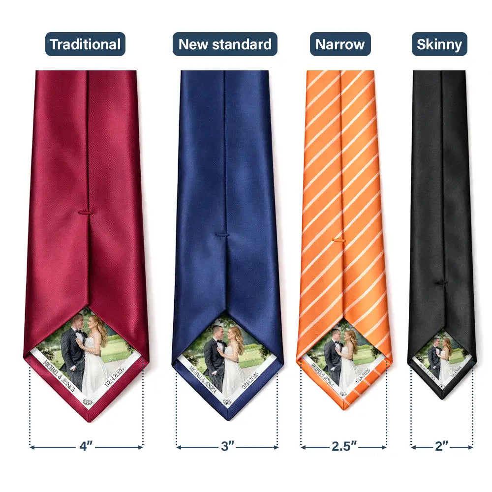 Custom Photo Couples Wedding Engaged Bachelor Party - Personalized Fabric Tie Patch