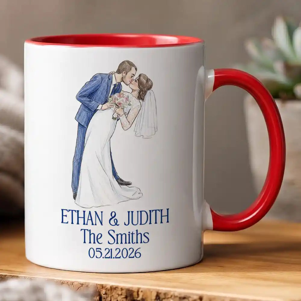Custom Photo Couples Wedding Engaged Bachelor Party - Personalized Mug