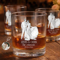 Custom Photo Couples Wedding Engaged Bachelor Party - Personalized Whiskey Glass
