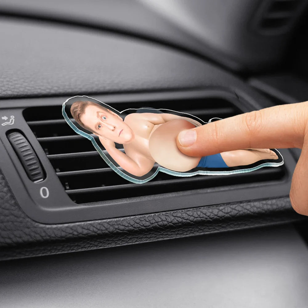 Custom Photo Drive Safe I Freaking Love You - Personalized Squishy Acrylic Car Vent Clip