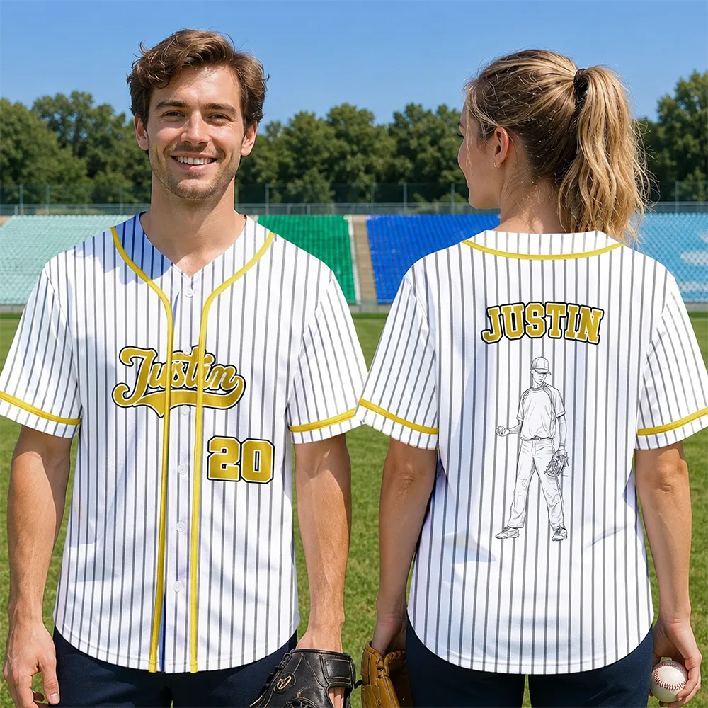 Custom Photo Pencil Sketch Art Family Mommy Daddy Baseball - Personalized Baseball Jersey Shirt