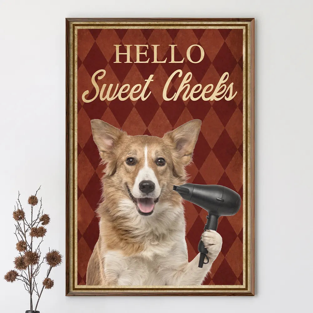 Custom Photo Funny Bathroom Pet Nice Butt Toilet Dog Cat - Personalized Poster