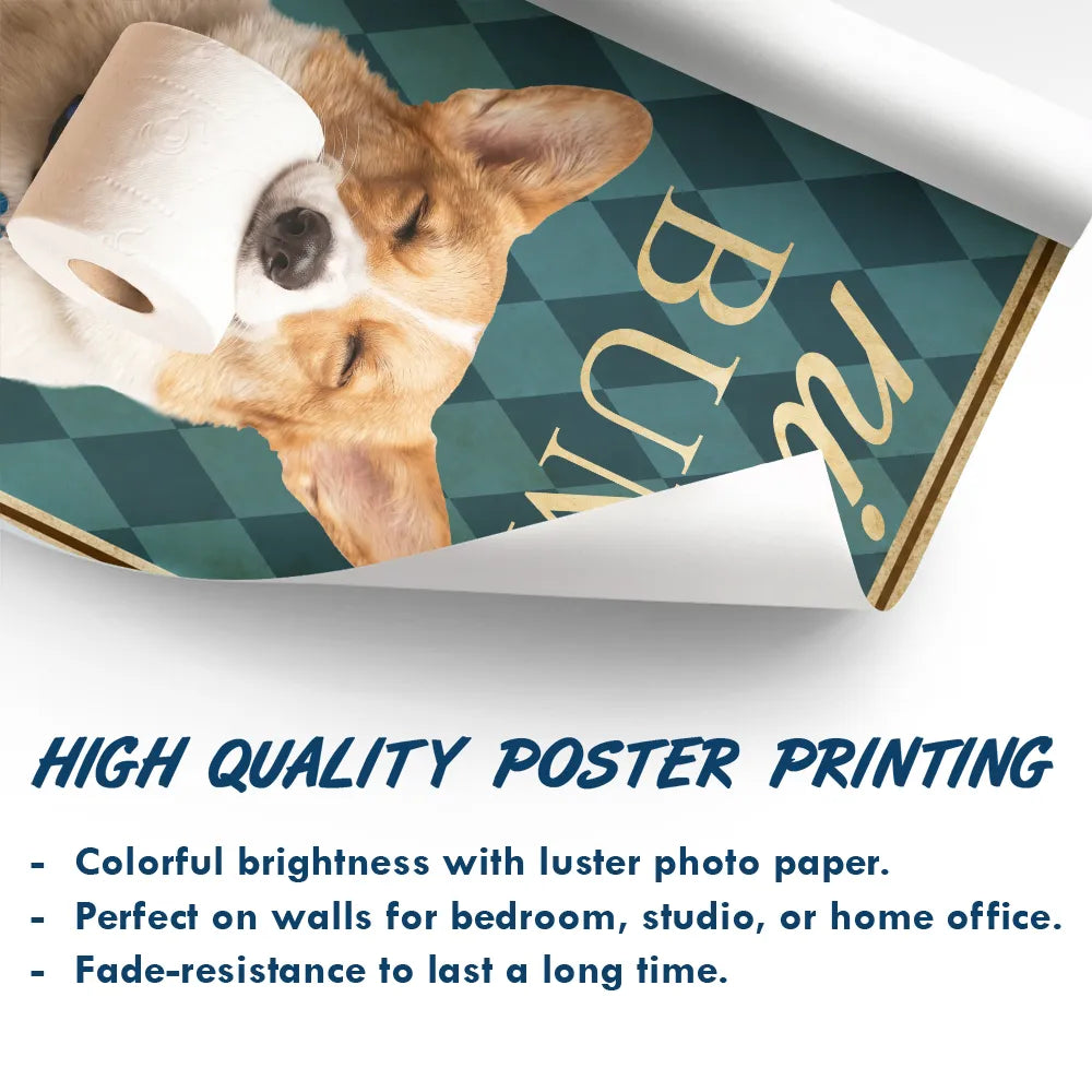 Custom Photo Funny Bathroom Pet Nice Butt Toilet Dog Cat - Personalized Poster