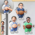 Custom Photo Funny Belly Healthcare Heroes - Personalized Squishy Acrylic Fridge Magnet