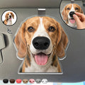 Custom Photo Funny Dog Nose - Personalized Squishy Acrylic Car Visor Clip