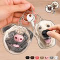 Custom Photo Funny Dog Nose - Personalized Squishy Acrylic Keychain