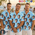 Custom Photo Funny Face Wedding Party - Personalized Hawaiian Shirt