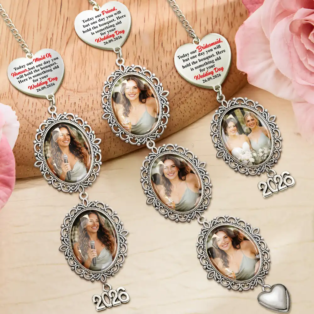 Custom Photo Here Is Something Old For Your Wedding Day - Personalized Wedding Charm