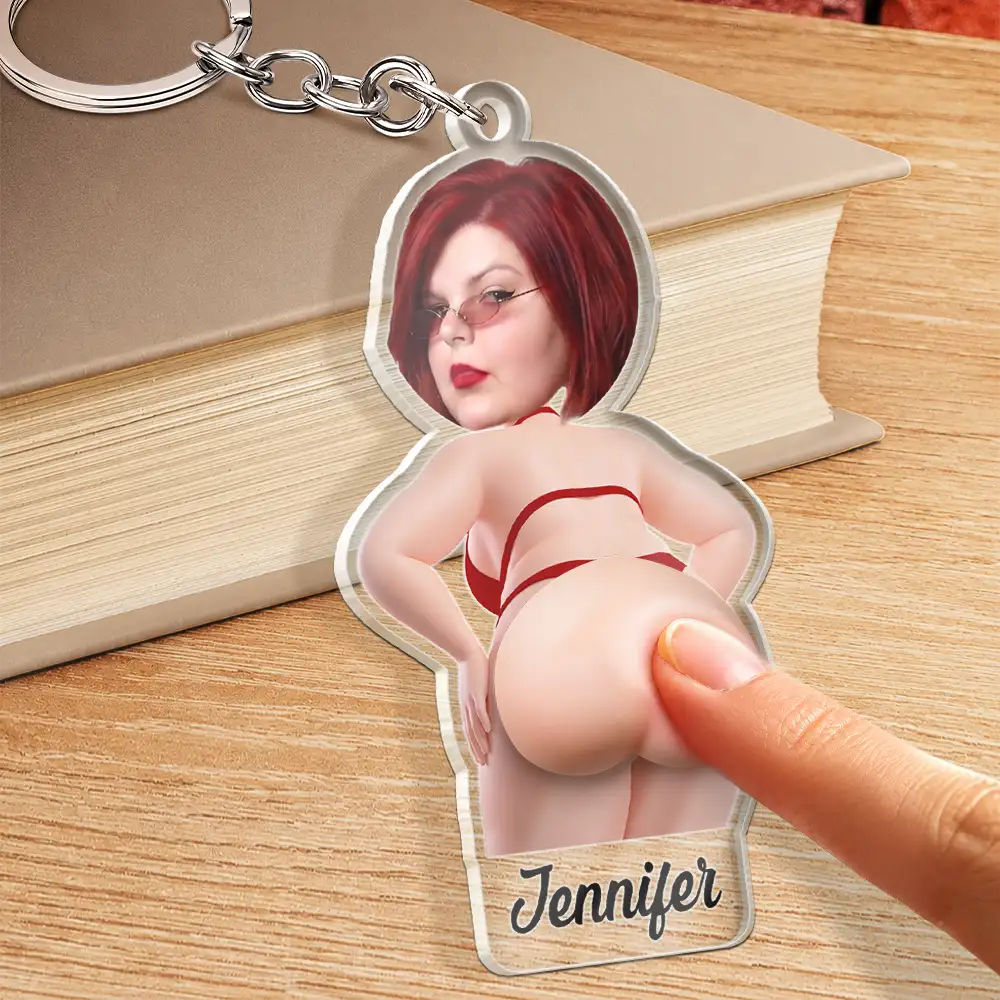 Custom Photo Hope Your Day Is Nice - Personalized Squishy Acrylic Keychain