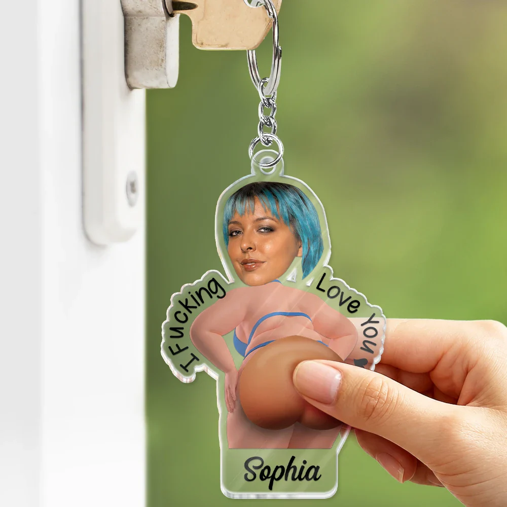 Custom Photo Hope Your Day Is Nice - Personalized Squishy Acrylic Keychain