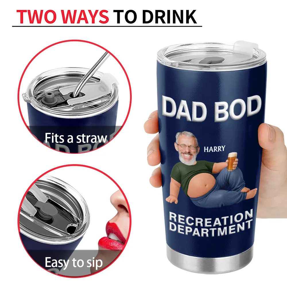 Custom Photo It's Not A Dad Bod Father Figure - Personalized Tumbler