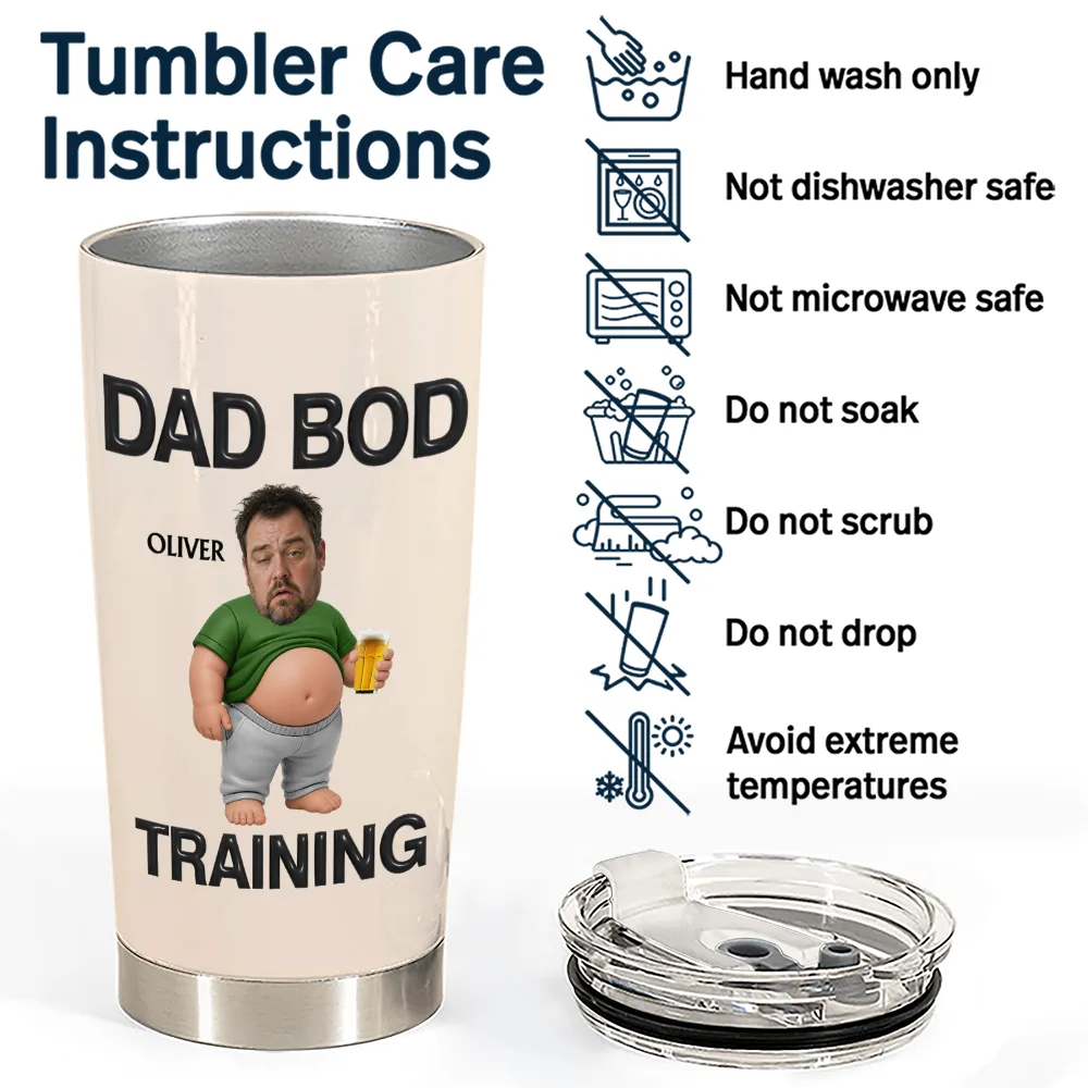 Custom Photo It's Not A Dad Bod Father Figure - Personalized Tumbler