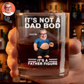 Custom Photo It's Not A Dad Bod Father Figure - Personalized Whiskey Glass