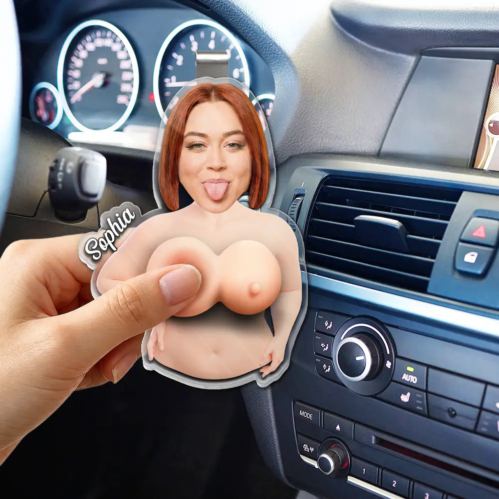 Custom Photo Just One More Poke - Personalized Squishy Acrylic Car Visor Clip