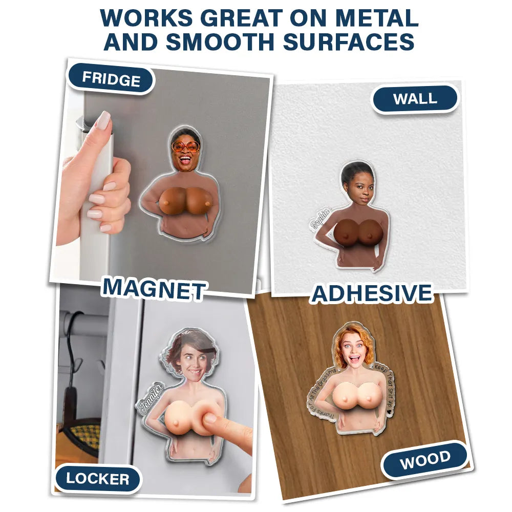 Custom Photo Just One More Poke - Personalized Squishy Acrylic Fridge Magnet