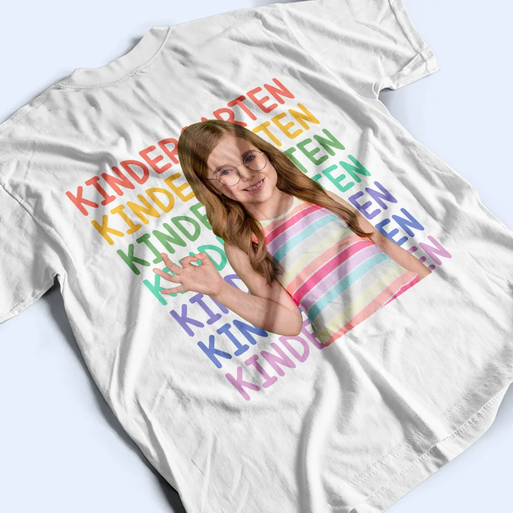Custom Photo Kid Portrait Kindergarten Preschool - Personalized T Shirt