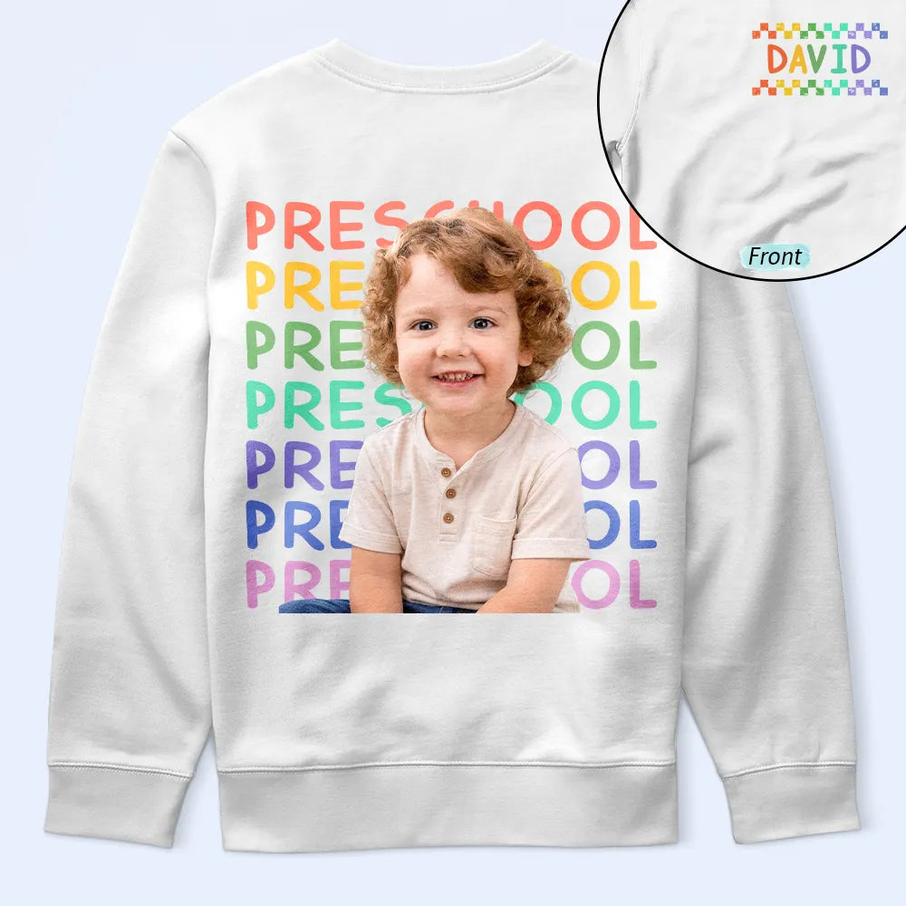 Custom Photo Kid Portrait Kindergarten Preschool - Personalized T Shirt