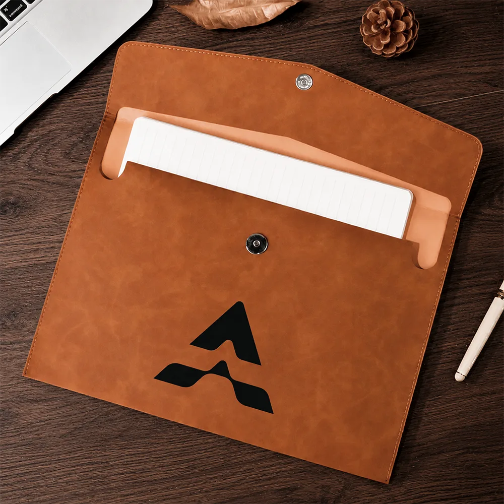 Custom Photo Logo & Name Business Gift - Personalized Leather Sleeve