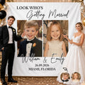 Custom Photo Look Who's Getting Married Couple - Personalized Backdrop