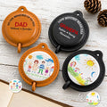 Custom Photo No One Measures Up To You With Kid's Drawing - Personalized Leather Tape Measure