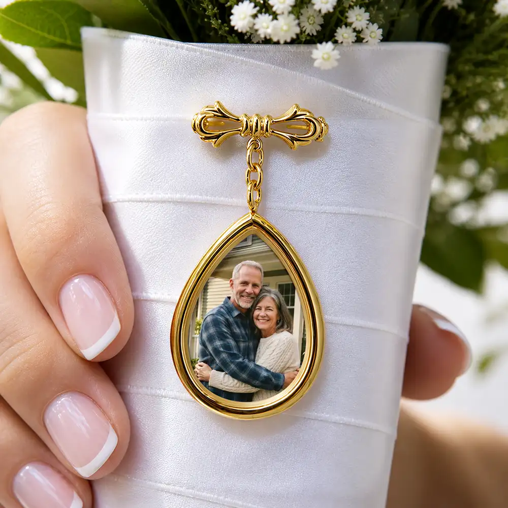 Custom Photo On This Special Day Know That I Am Here - Personalized Teardrop Pin