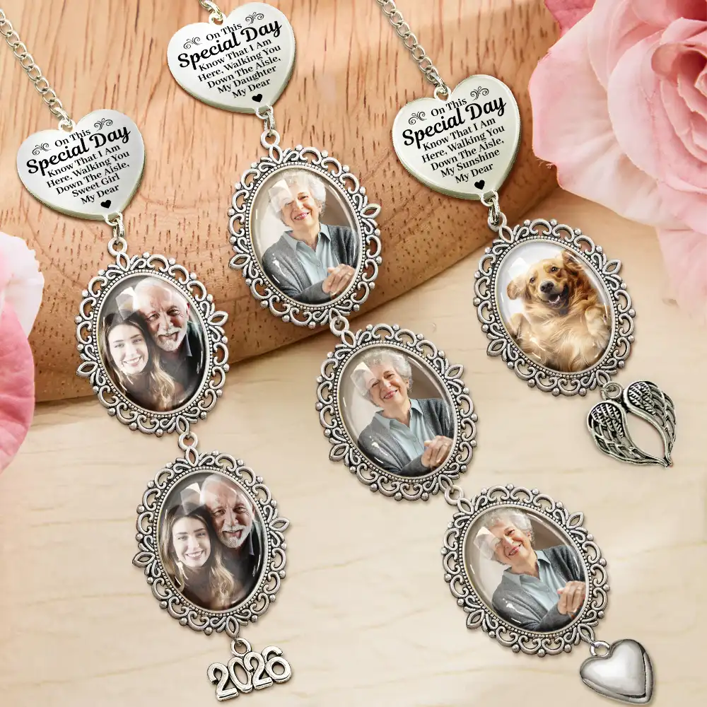 Custom Photo On This Special Day Know That I Am Here - Personalized Wedding Charm