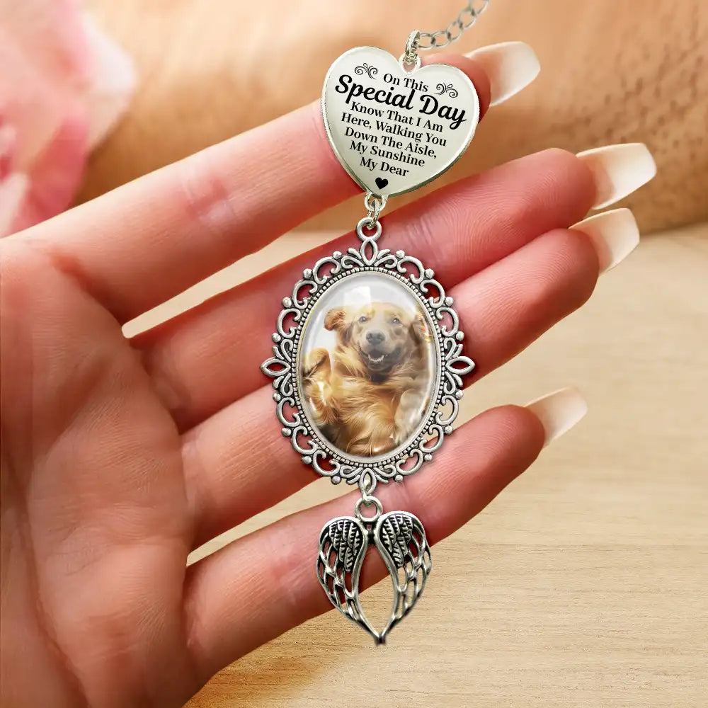 Custom Photo On This Special Day Know That I Am Here - Personalized Wedding Charm
