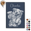 Custom Photo Pencil Sketch Besties Family Pet Funny Portrait - Personalized Passport Cover, Passport Holder
