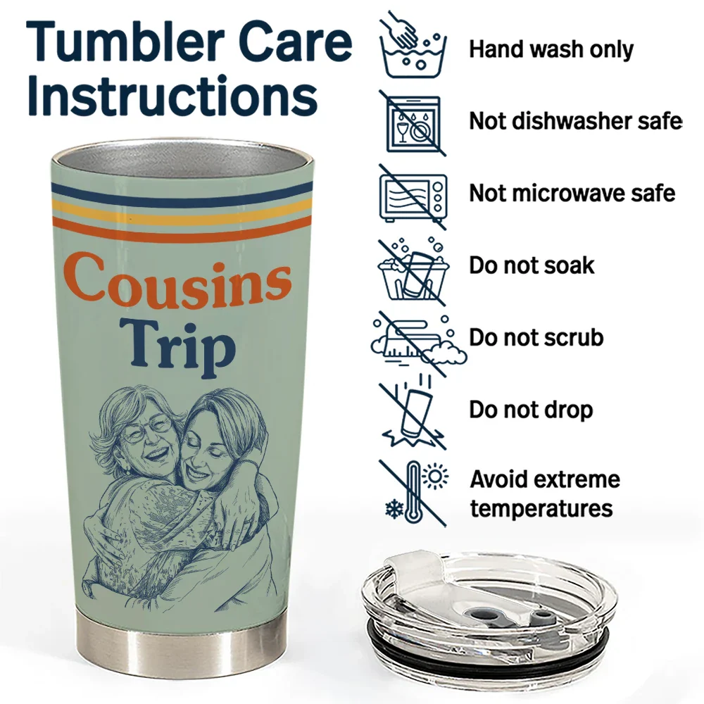 Custom Photo Pencil Sketch Besties Trip Retro - Personalized Tumbler