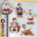 Custom Photo Poke The Belly For Victory - Personalized Squishy Acrylic Fridge Magnet
