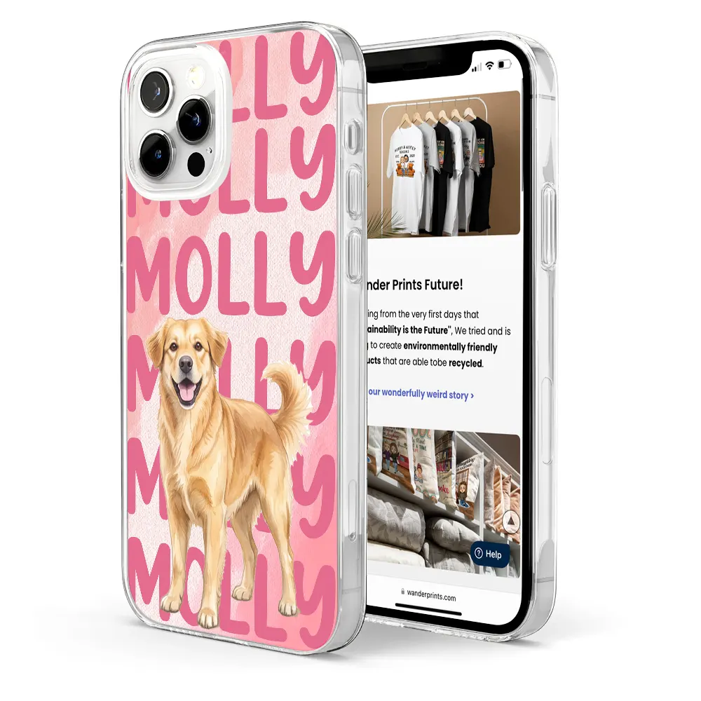Custom Photo Realistic Watercolor Art Cute Dog Cat Portrait - Personalized Clear Phone Case