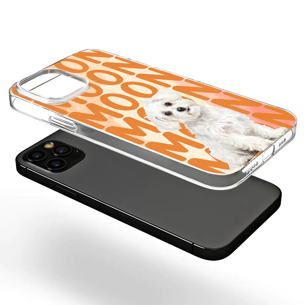 Custom Photo Realistic Watercolor Art Cute Dog Cat Portrait - Personalized Clear Phone Case
