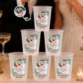 Custom Photo Realistic Watercolor Art Happy Wedding Couple Romantic - Personalized Frosted Cups