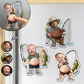 Custom Photo Reel Cool Dad Bod - Personalized Squishy Acrylic Fridge Magnet