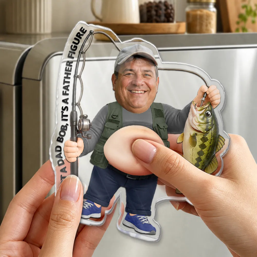 Custom Photo Reel Cool Dad Bod - Personalized Squishy Acrylic Fridge Magnet