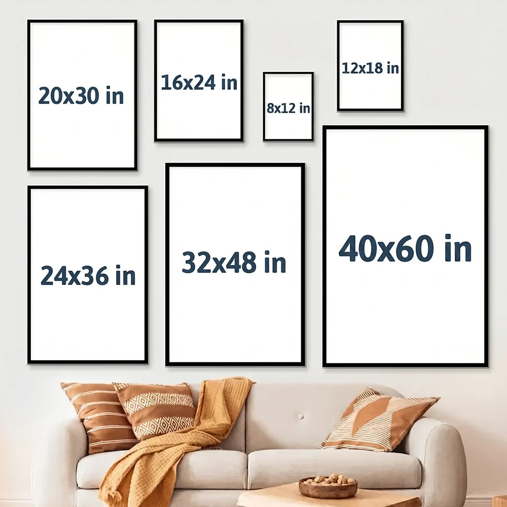 Custom Photo Oil Painting Happy Family Dad Mom Kid Pet - Personalized Poster