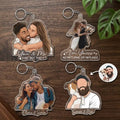 Custom Photo Semi Realistic Portrait Family Couple Pet Lovers Portrait - Personalized Acrylic Keychain