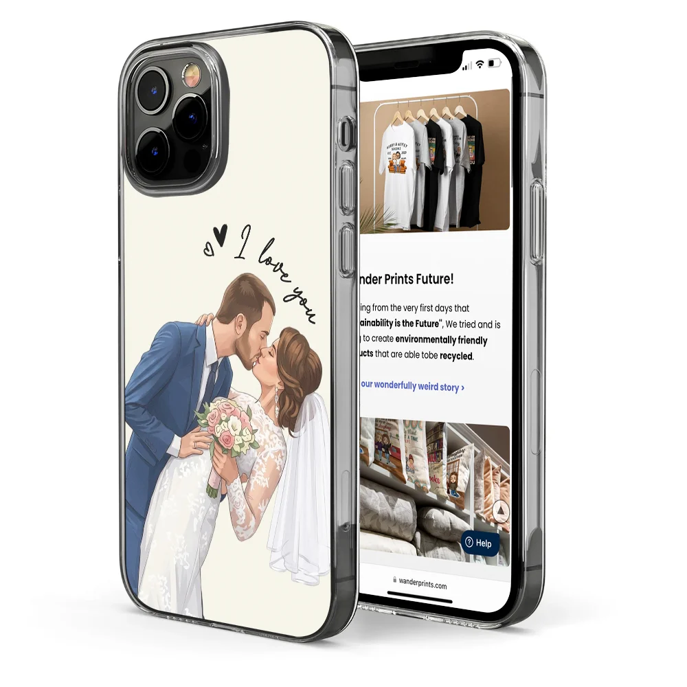 Custom Photo Semi Realistic Portrait You & Me We Got This - Personalized Clear Phone Case