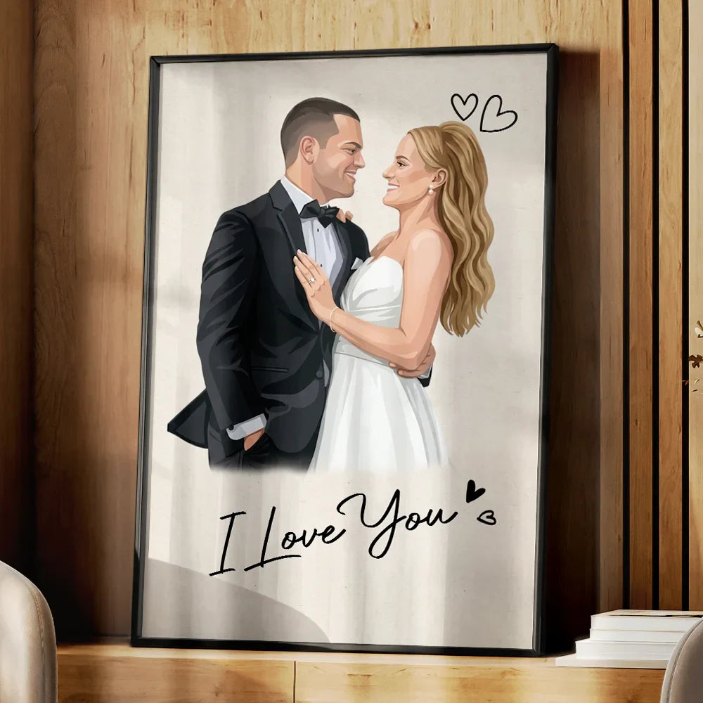 Custom Photo Semi Realistic Portrait You & Me We Got This - Personalized Poster