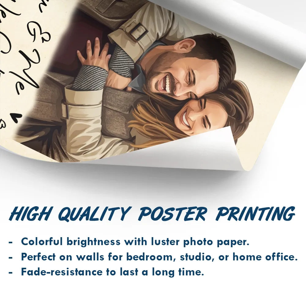 Custom Photo Semi Realistic Portrait You & Me We Got This - Personalized Poster