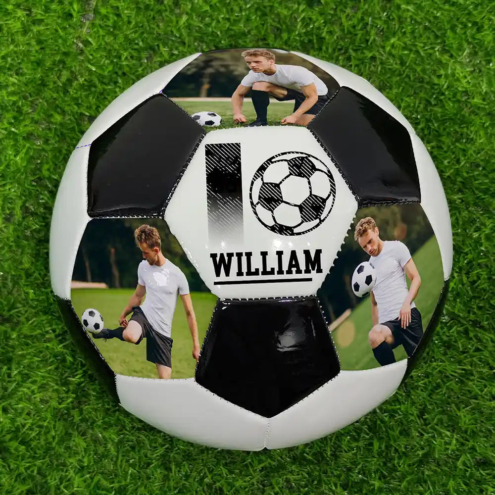 Custom Photo Soccer Ball With Name - Personalized Soccer Ball
