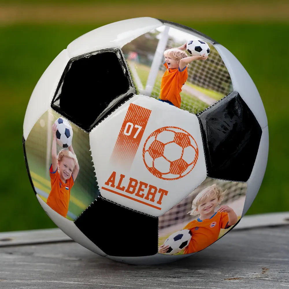 Custom Photo Soccer Ball With Name - Personalized Soccer Ball