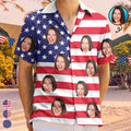 Custom Photo Stars & Stripes Beach Vibes - Personalized Hawaiian Shirt
