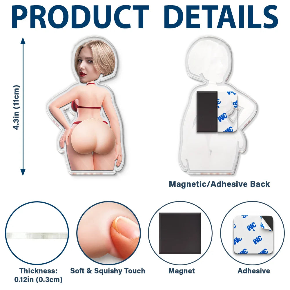 Custom Photo Summer Calling Booty - Personalized Squishy Acrylic Fridge Magnet