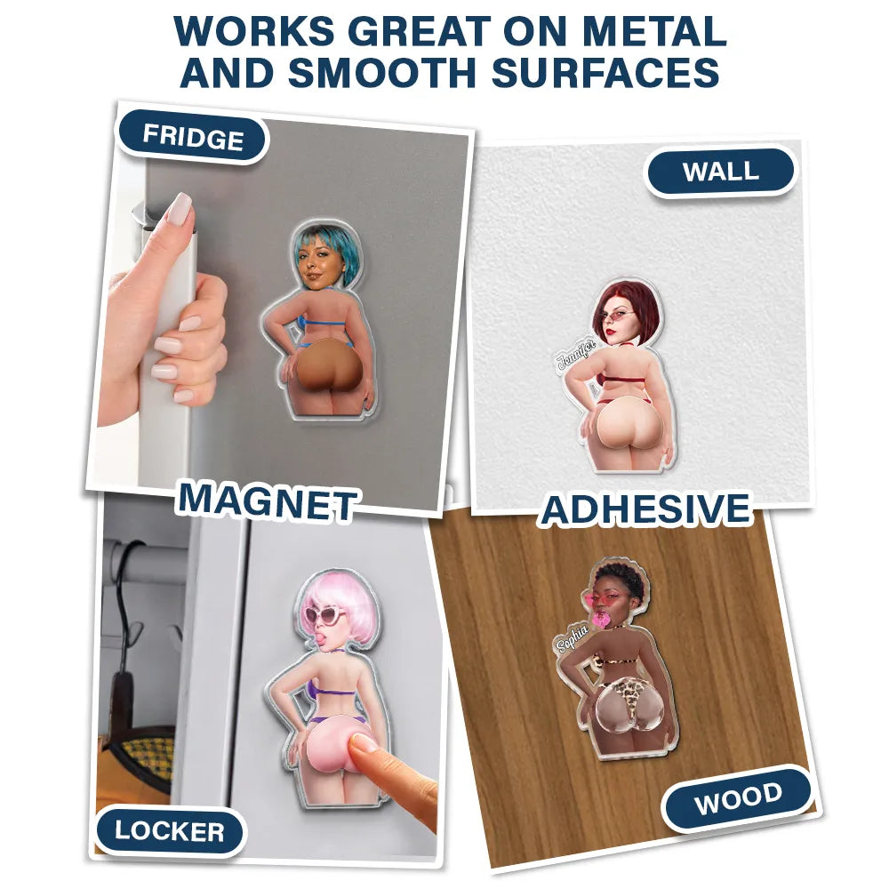 Custom Photo Summer Calling Booty - Personalized Squishy Acrylic Fridge Magnet