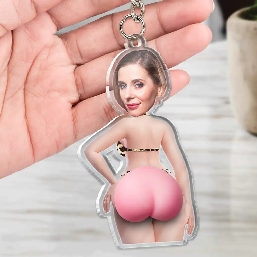 Custom Photo Summer Calling Booty - Personalized Squishy Acrylic Keychain