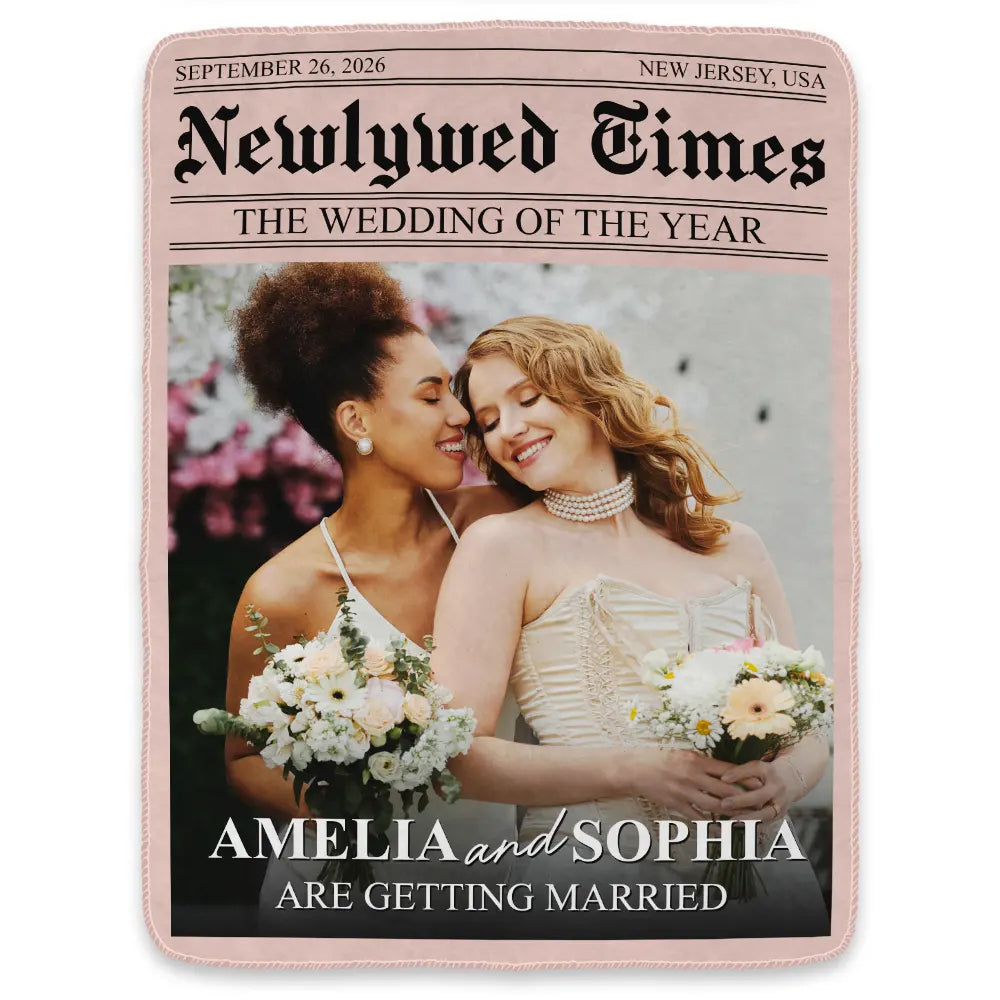 Custom Photo The Wedding Times - Personalized Fleece Blanket, Sherpa Blanket