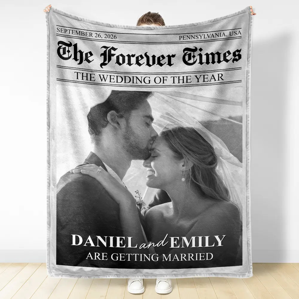 Custom Photo The Wedding Times - Personalized Fleece Blanket, Sherpa Blanket