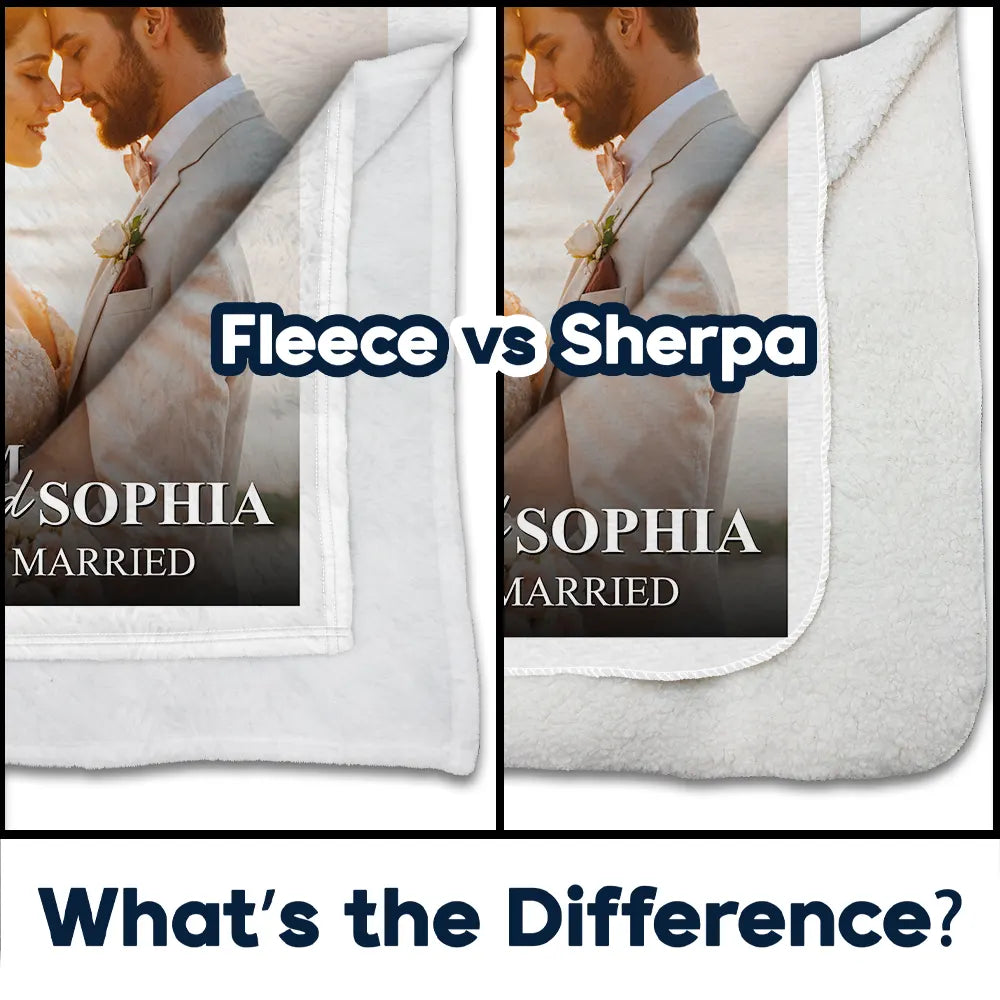 Custom Photo The Wedding Times - Personalized Fleece Blanket, Sherpa Blanket