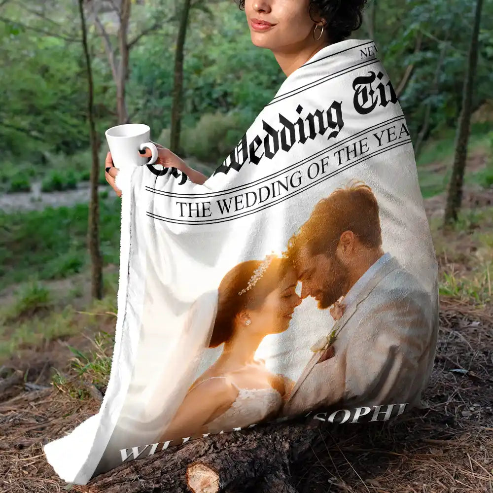 Custom Photo The Wedding Times - Personalized Fleece Blanket, Sherpa Blanket